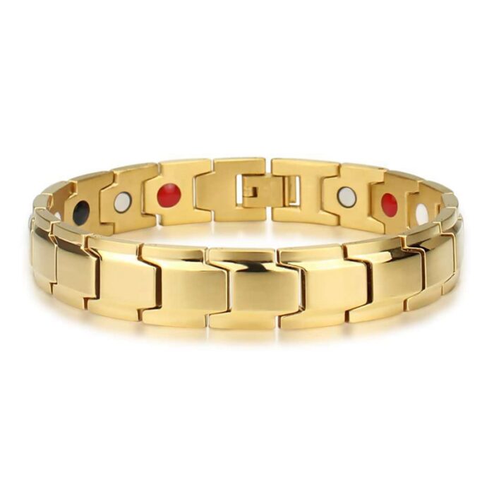 Pulseira magnética 360 dourada